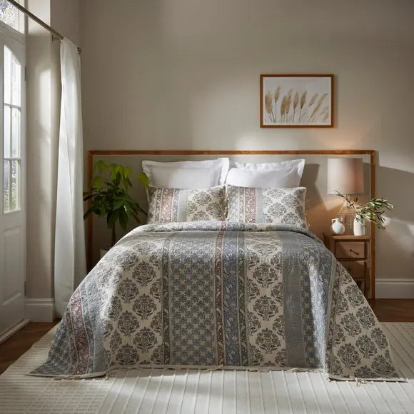 Dorma Deauville 100% Cotton Patchwork Bedspread Dunelm