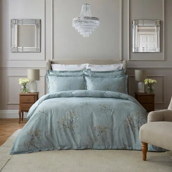 Dorma Gypsophilia Mineral Duvet Cover and Pillowcase Set Dunelm