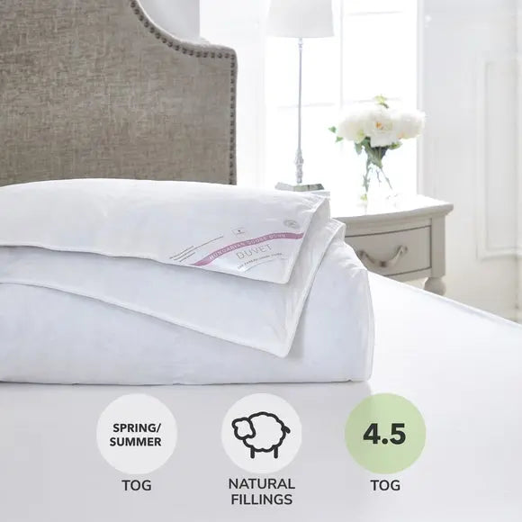 Dorma Hungarian Goose Down 4.5 Tog Summer Duvet Dunelm