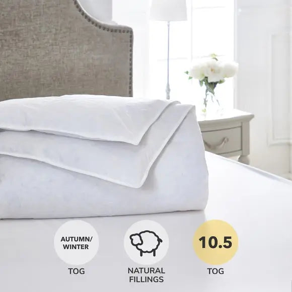Dorma Luxurious White Goose Down 7.5 Tog Duvet Dunelm