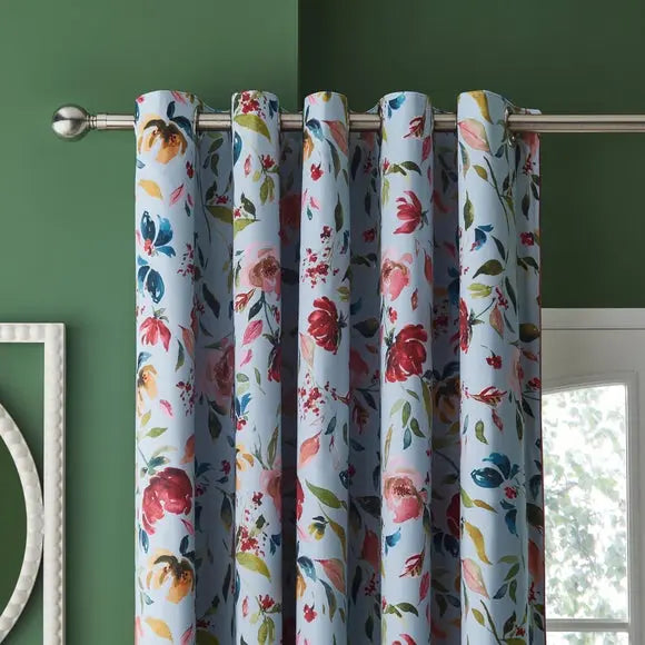 Dorma Modern Romance Vintage Blackout Eyelet Curtains Dunelm