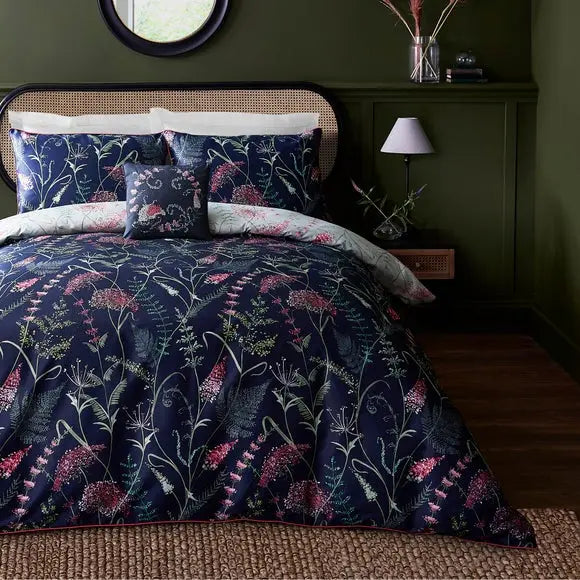 Dorma Winter Garden 100% Cotton Reversible Duvet Cover & Pillowcase Set Dunelm