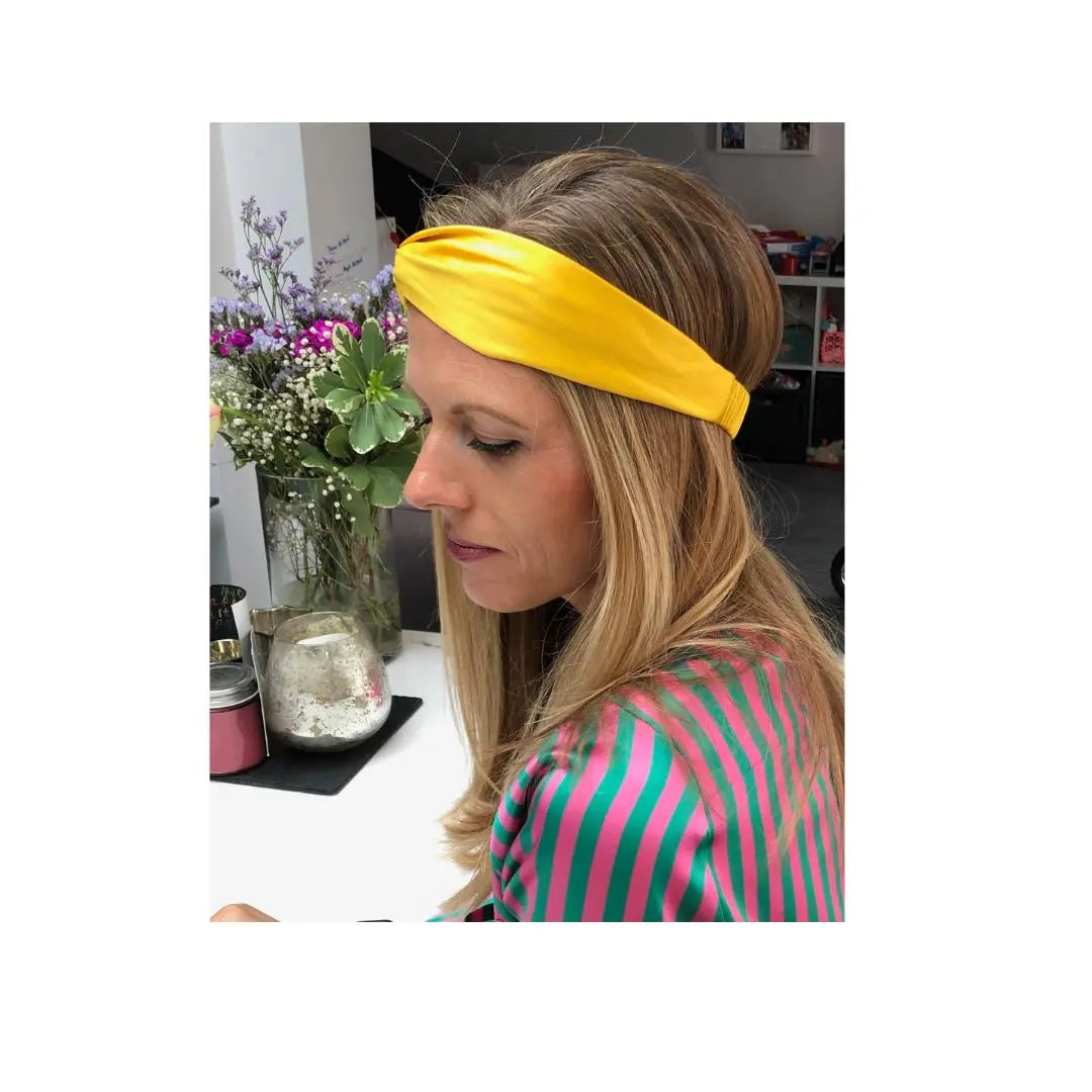 Dottie Silk Headband in Honeybee Sleepy Wilson