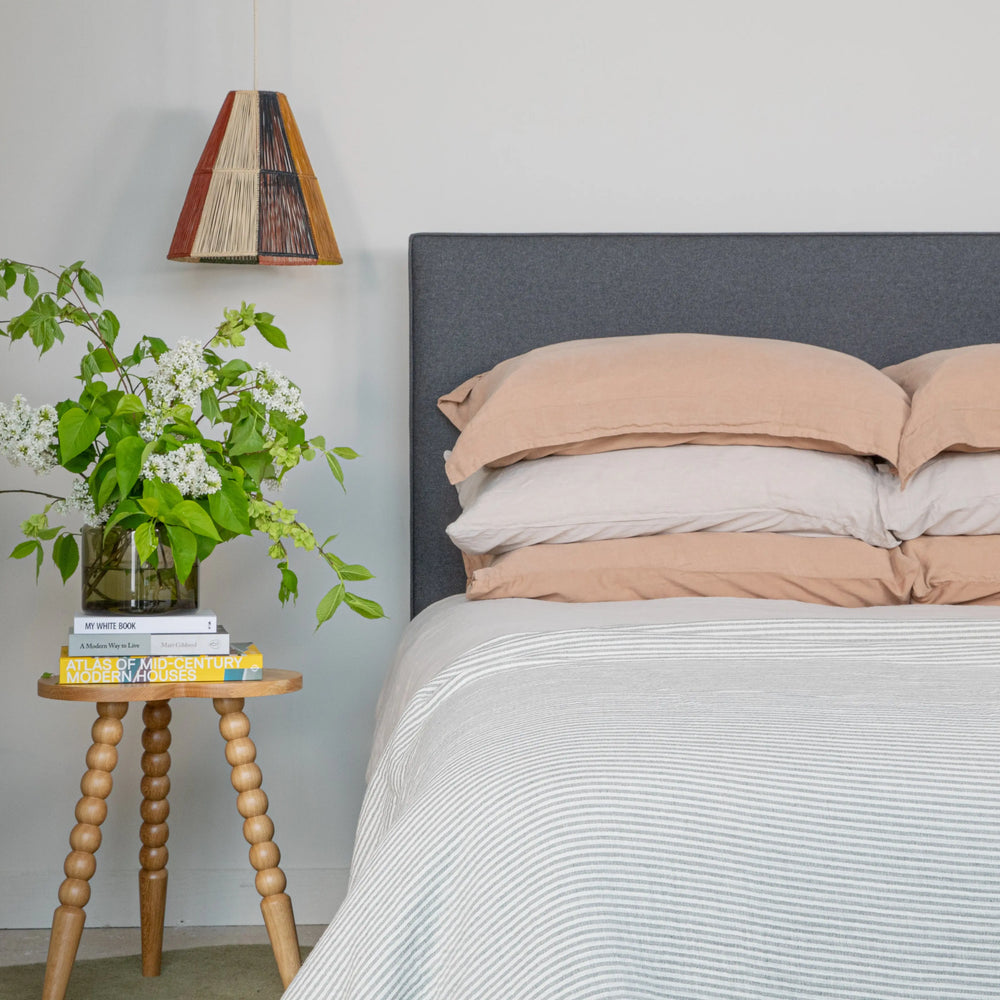 Double Size - Natural Hemp and Organic Cotton Duvet Cover, Fitted Sheet and Pillowcase Bundle Floks