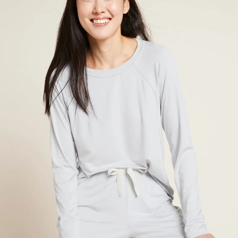 Dove Grey Goodnight Women's Bamboo Raglan Sleep Top Boody