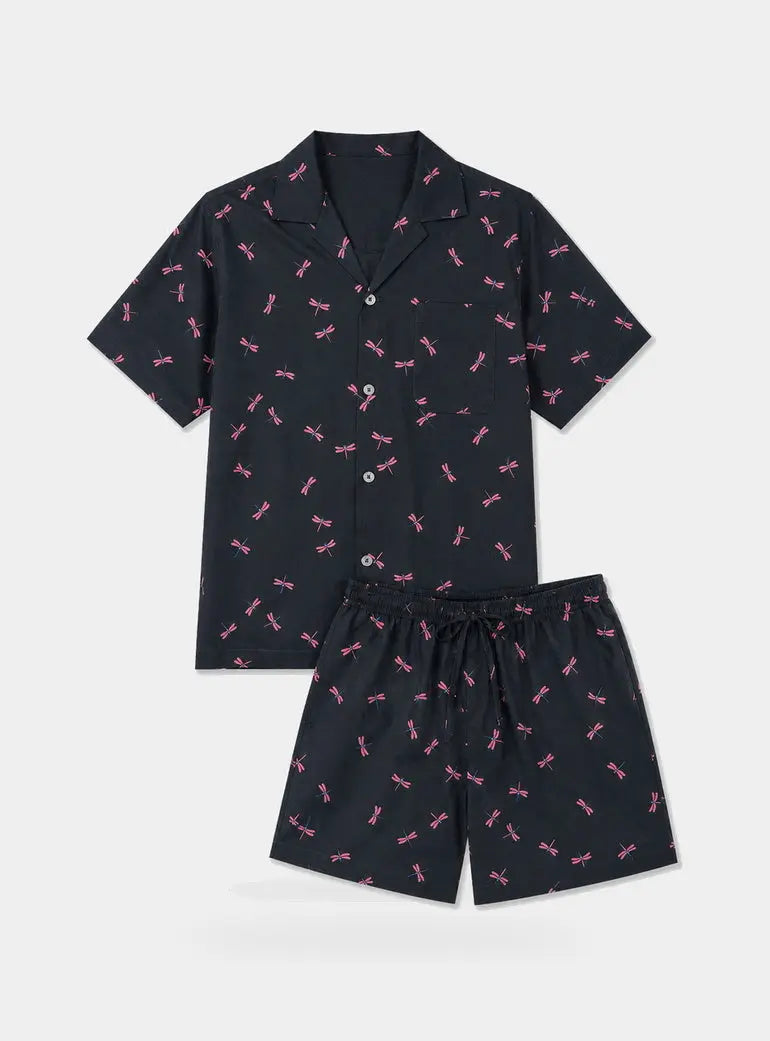 Dragonflies Mens Pyjama Short Set Woodstock Laundry
