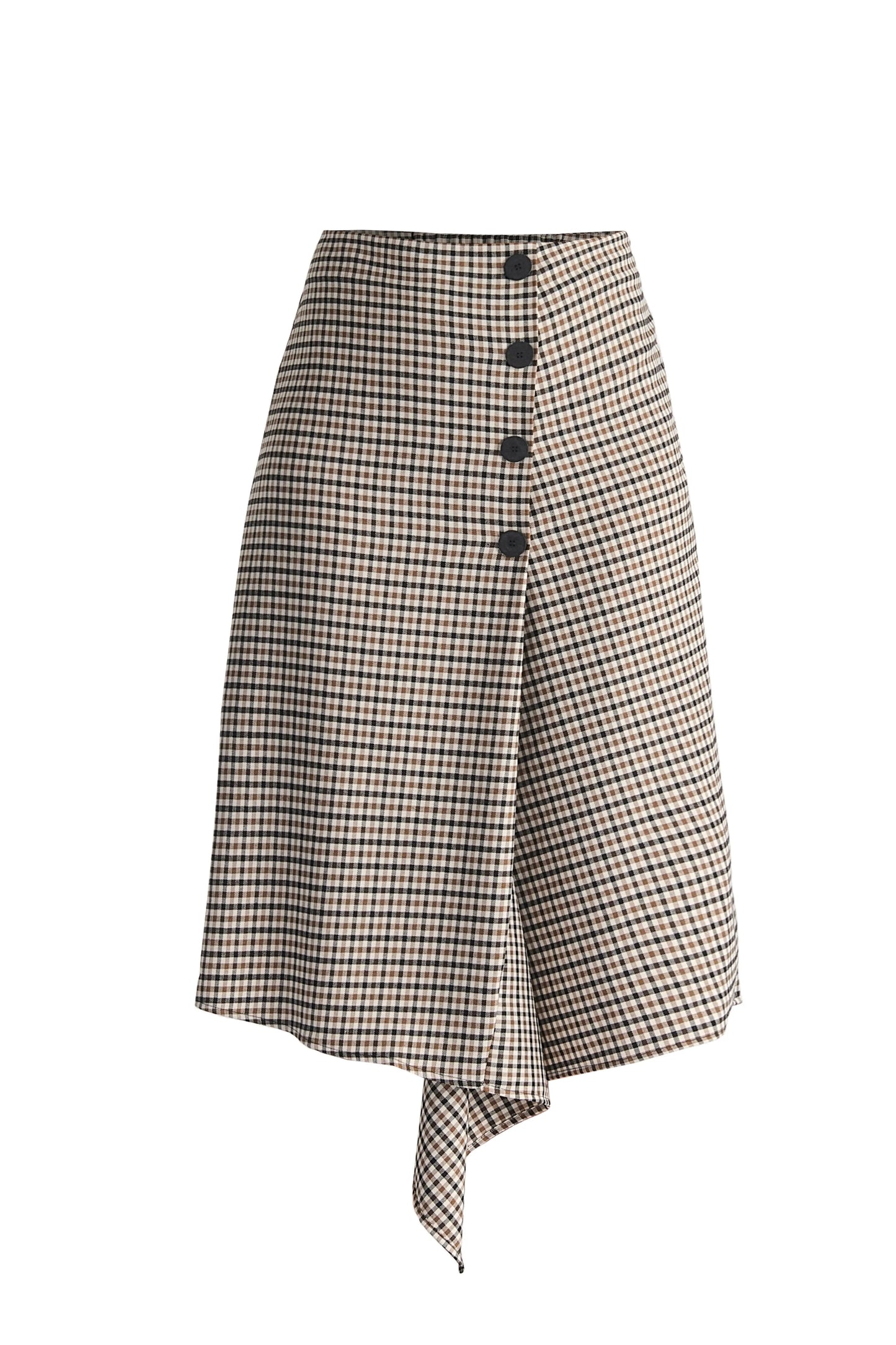 Draped Check Skirt Paisie
