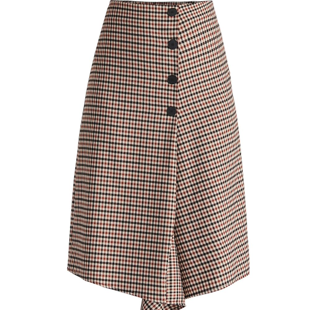Draped Check Skirt Paisie