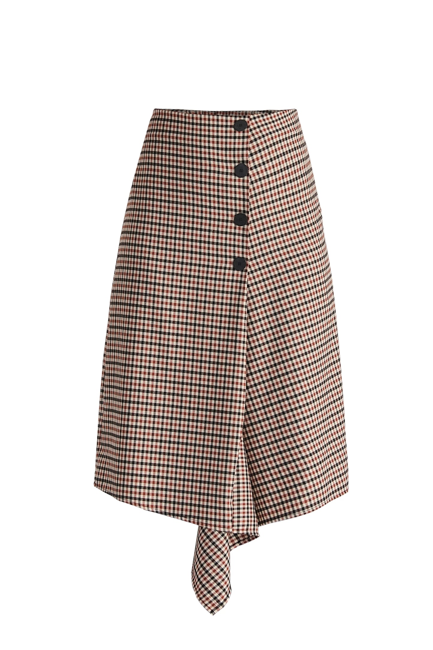 Draped Check Skirt Paisie