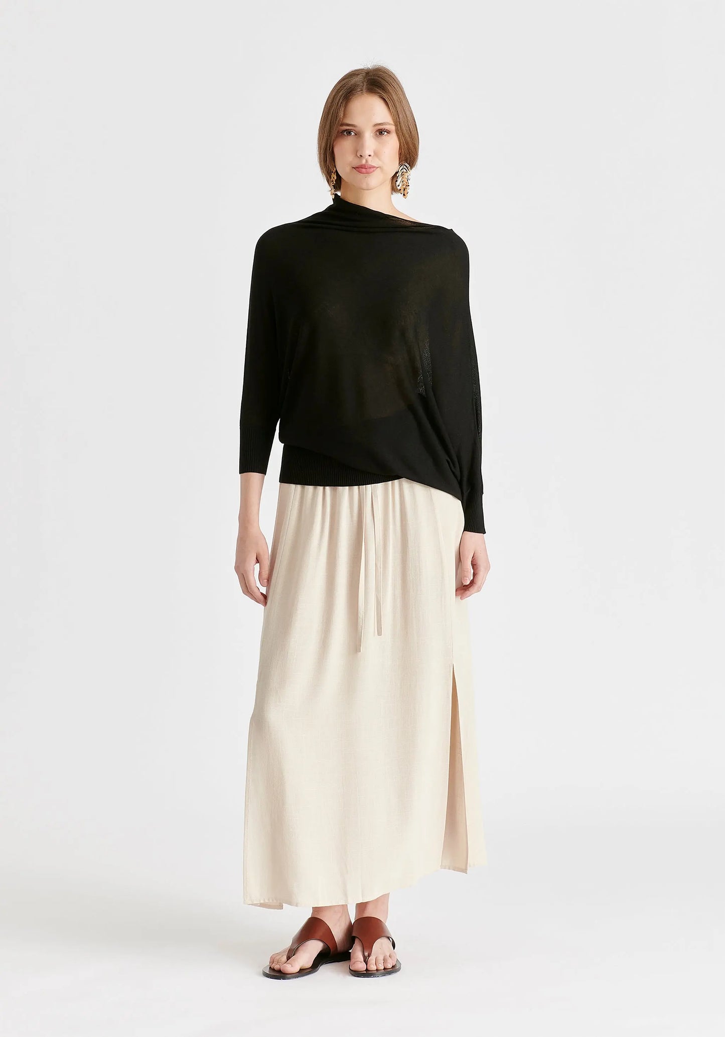 Draped Knit Top Paisie