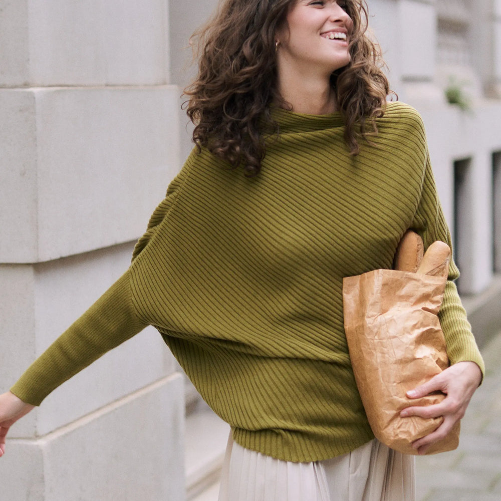 Draped Knitted Jumper Paisie
