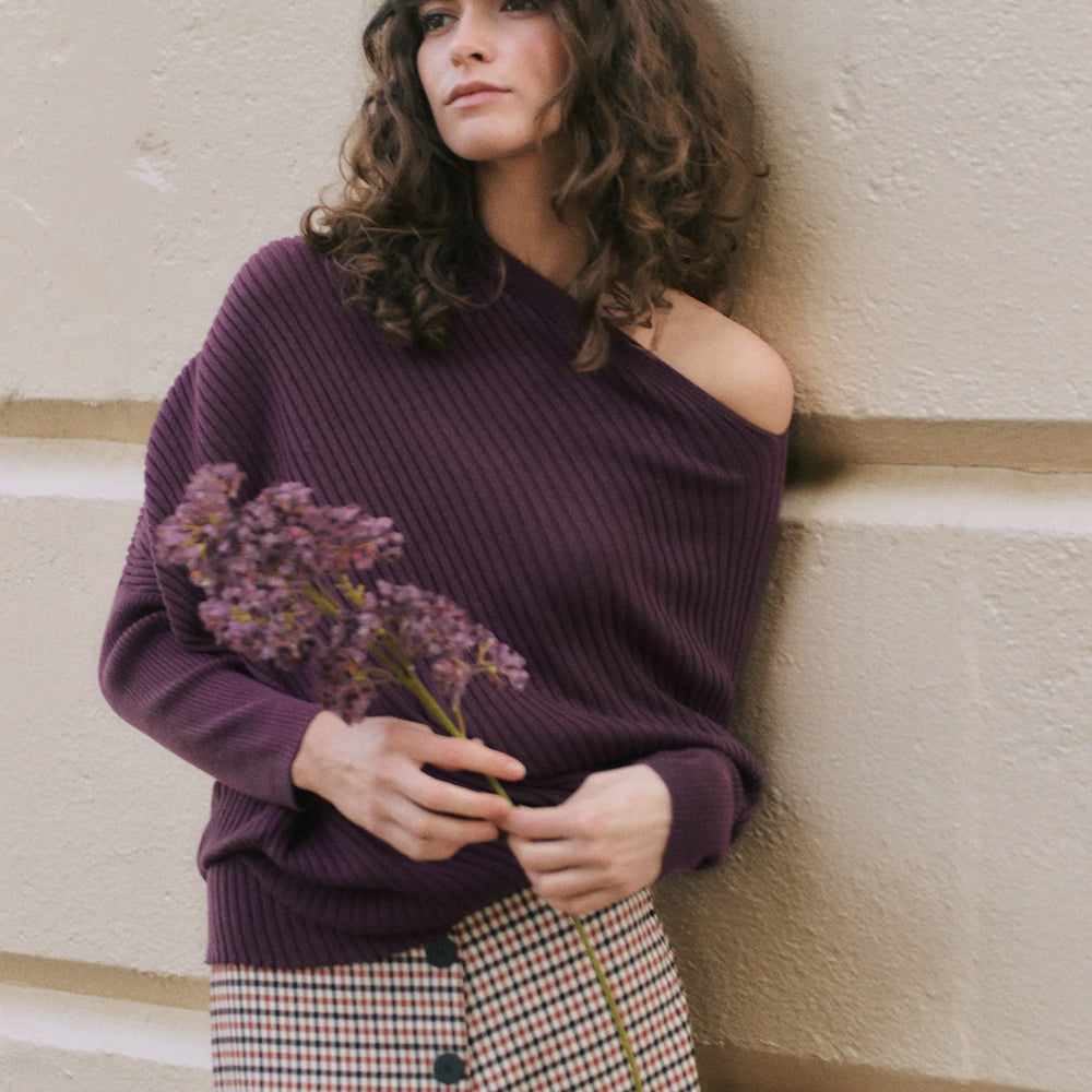 Draped Knitted Jumper Paisie