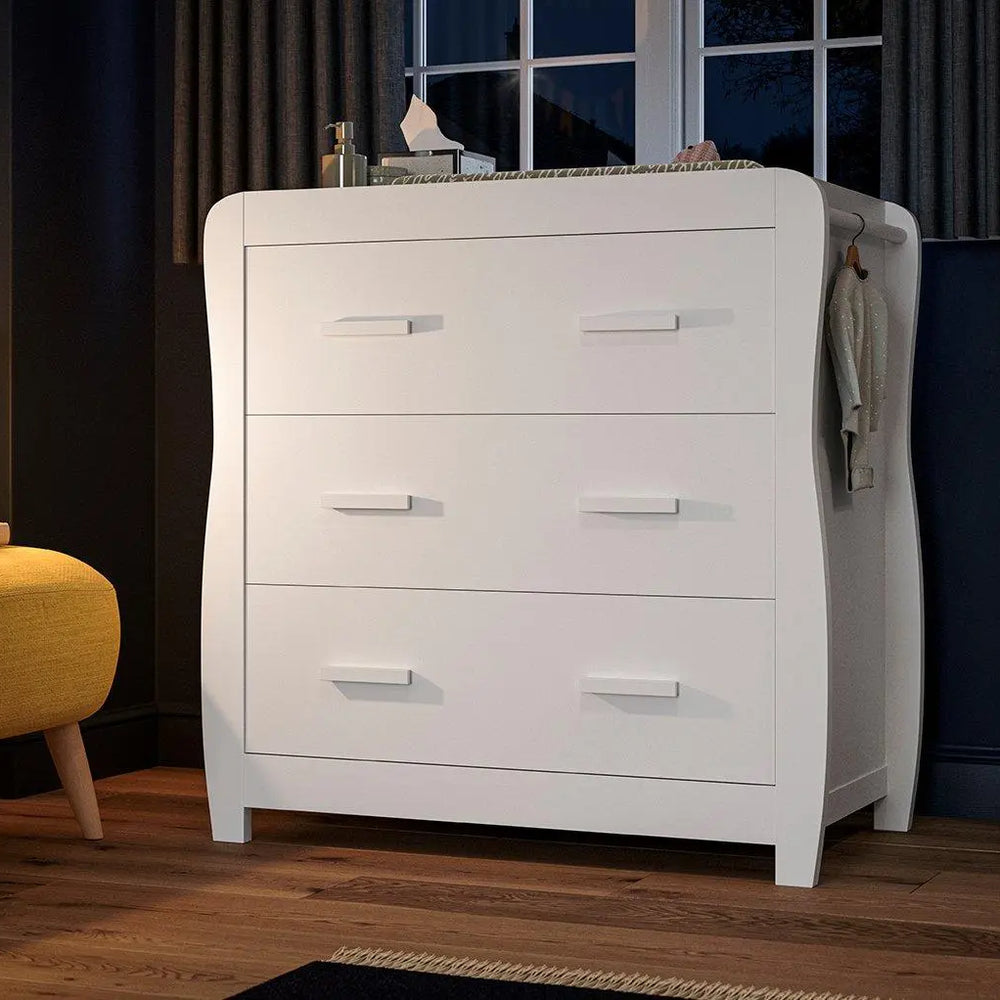 Dreams 2-in-1 Sleigh Chest & Changing Table - White Dreams