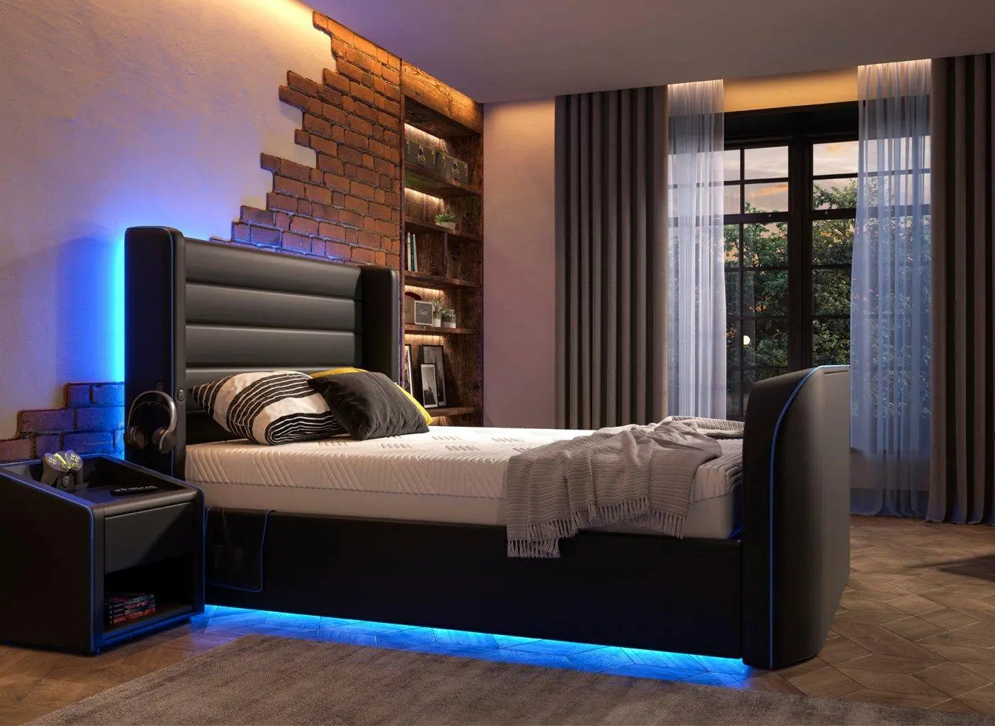 Drift Gaming Sleepmotion 200i Adjustable TV Bed Frame - Black Dreams