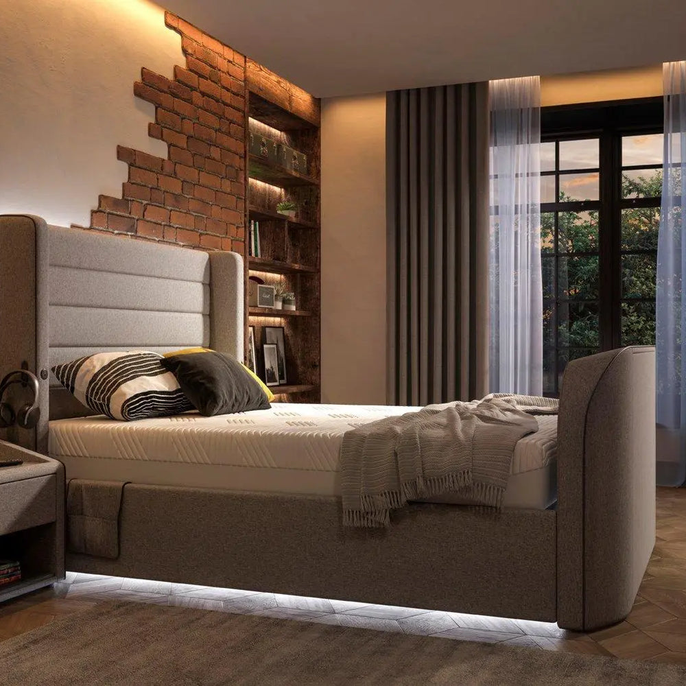Drift Gaming Sleepmotion 200i Adjustable TV Bed Frame - Grey Dreams