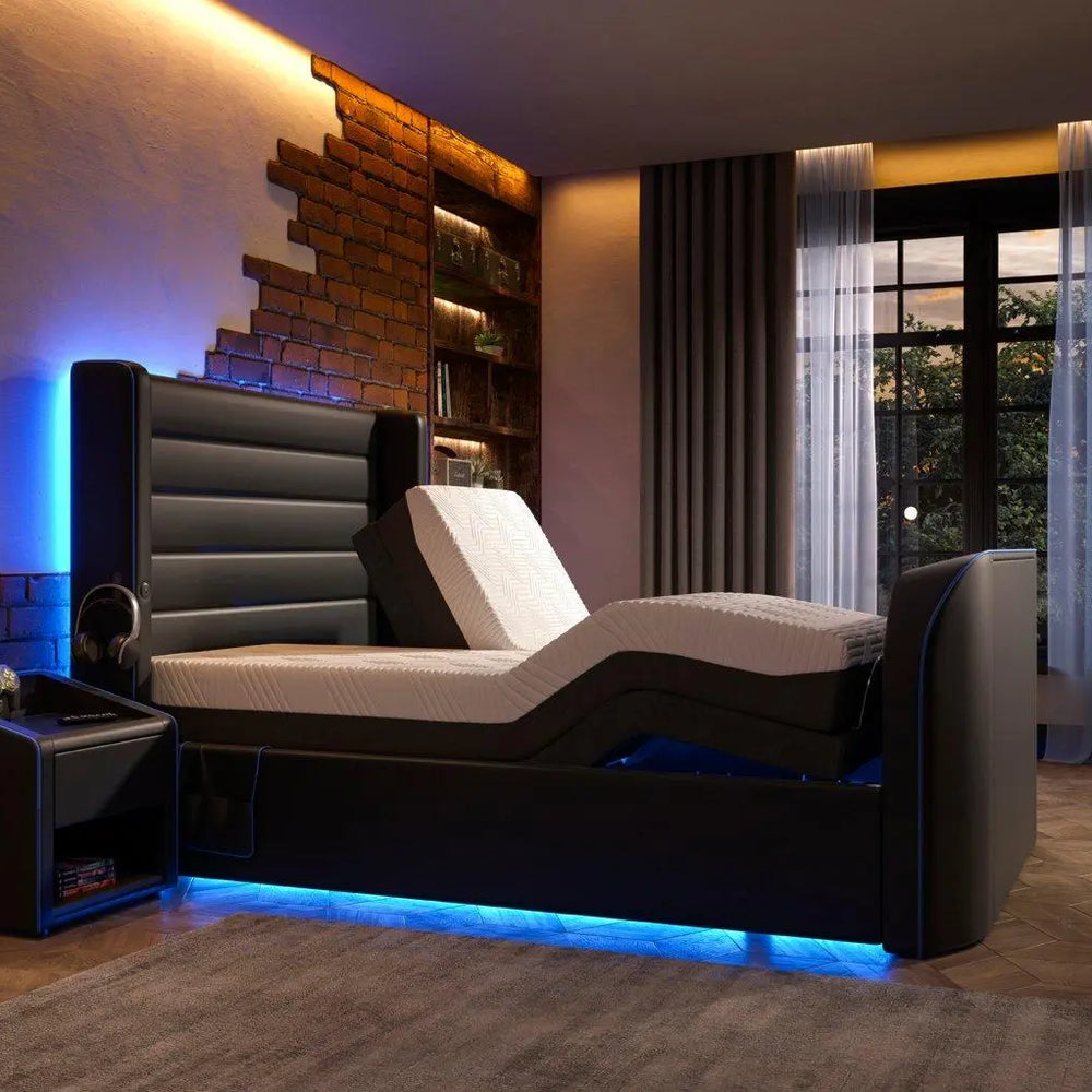 Drift Gaming Sleepmotion 200u&i Adjustable TV Bed Frame - Black Dreams