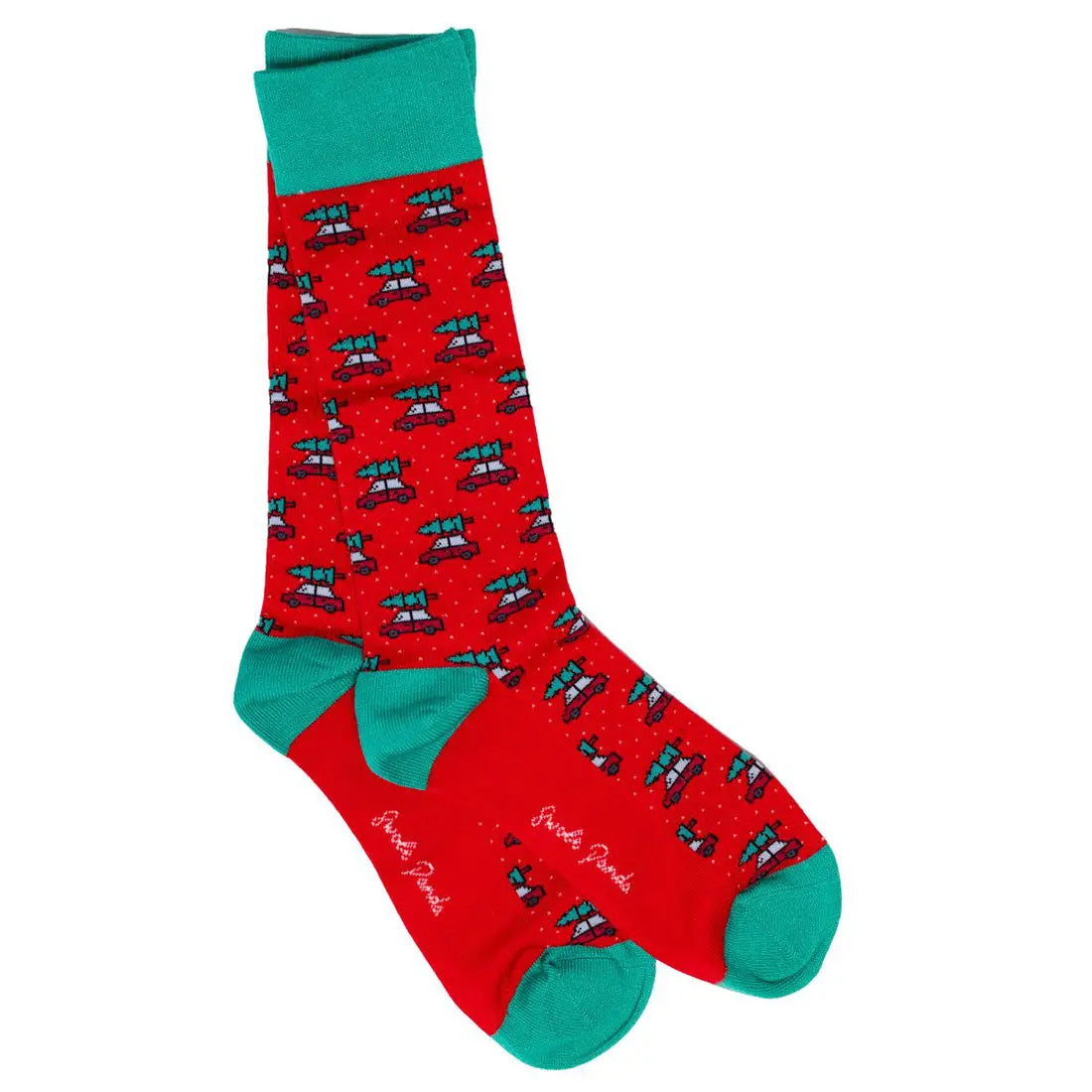 Driving Home For Christmas Bamboo Socks Swole Panda