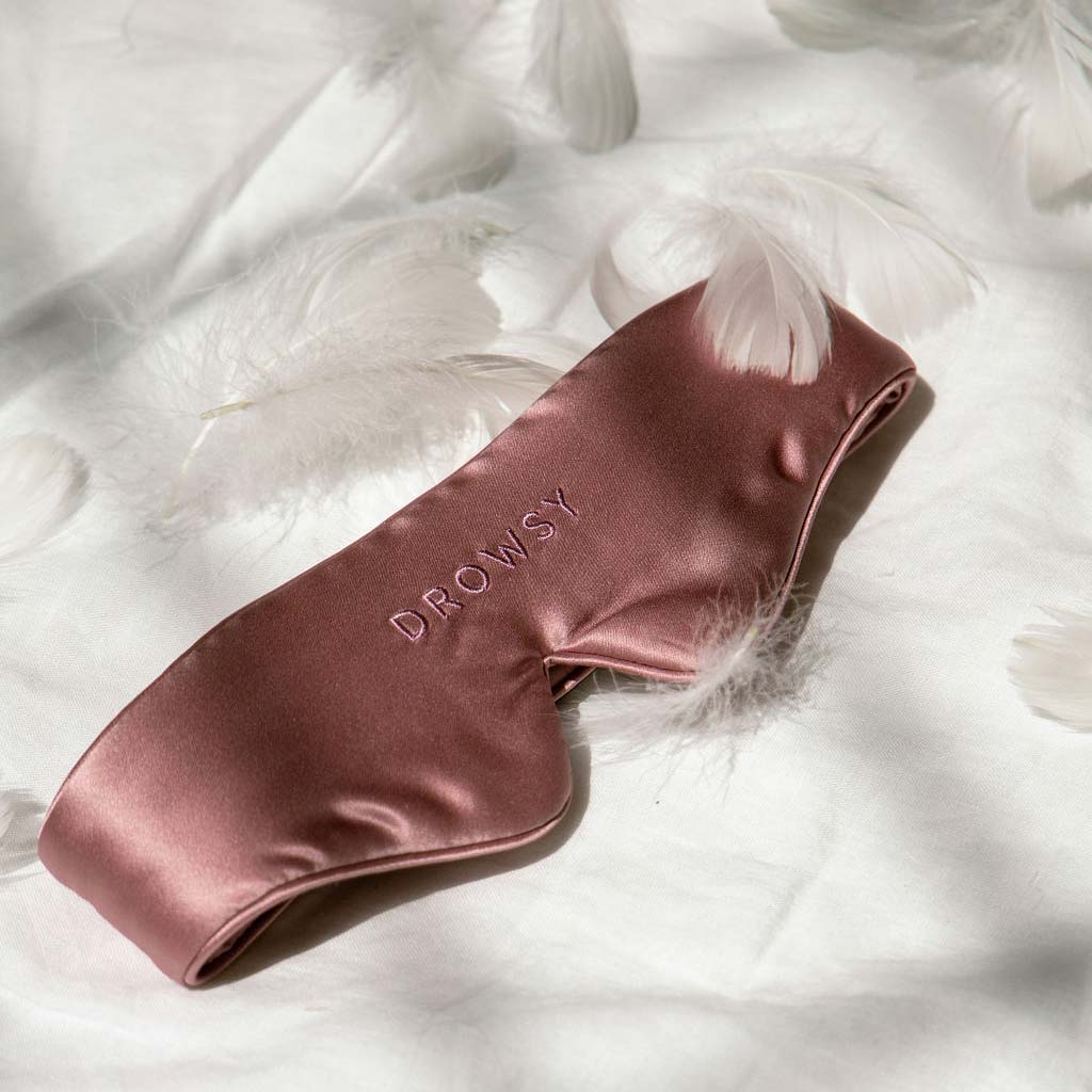 Damask Rose Featherweight Silk Sleep Mask drowsysleepco