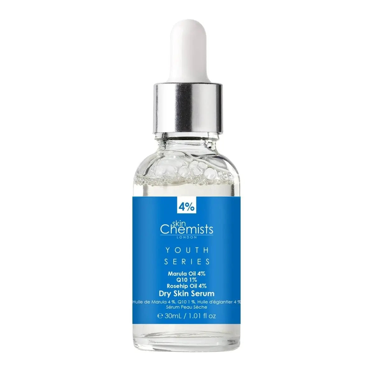 Dry Skin Serum Marulua Oil 4%, Q10 1%, Rosehip Oil 4% 30ml skinChemists