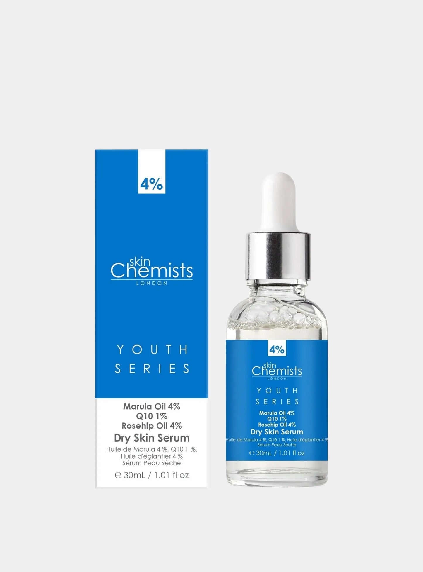 Dry Skin Serum Marulua Oil 4%, Q10 1%, Rosehip Oil 4% 30ml skinChemists