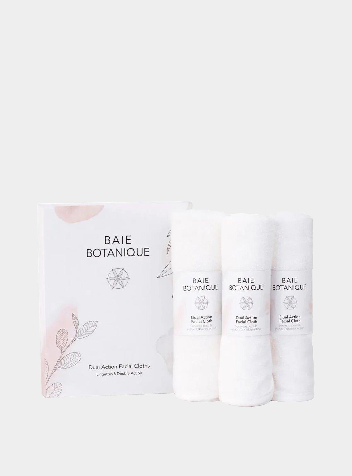 Dual Action Facial Cloth Set of 3 Baie Botanique