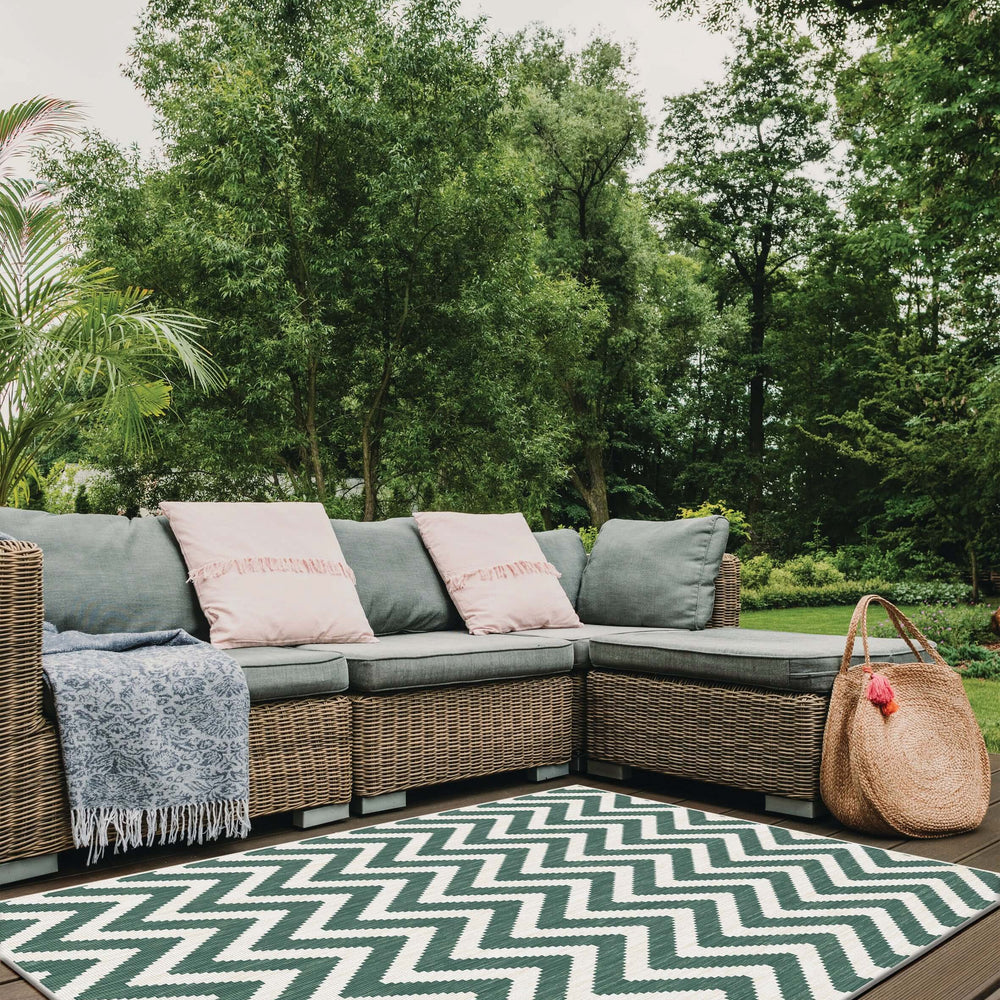 Duo Weave Outdoor Rug Chevron The Rugs