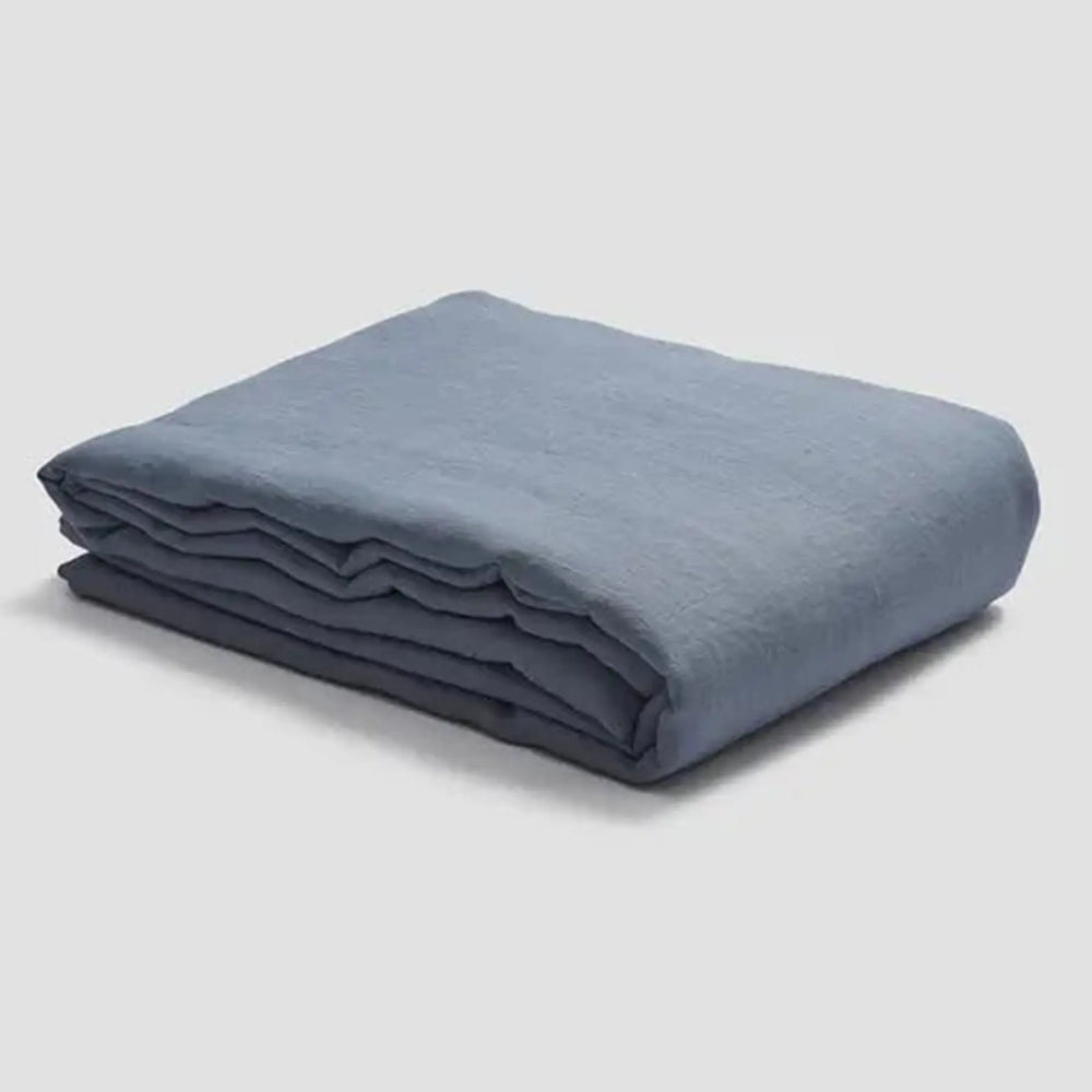 Dusk Blue Linen & Cotton Blend Duvet Cover Piglet