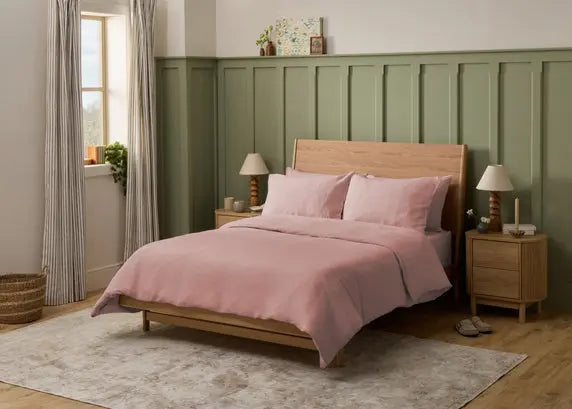 Dusty Rose Cool Linen Bedding Set Simba