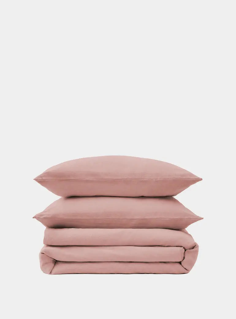 Dusty Rose Cool Linen Bedding Set Simba
