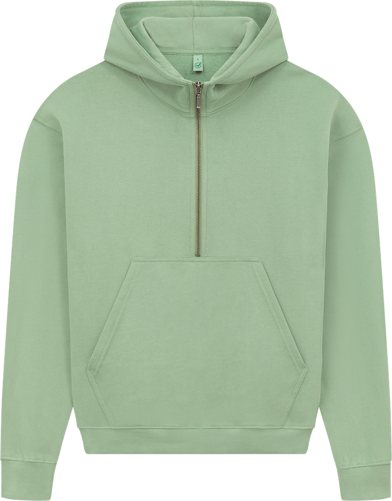 Organic Half Zip Hoodie: Womens Earth Wardrobe