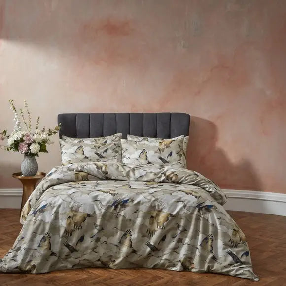 EW by Edinburgh Weavers Flyway Elegant 100% Cotton Sateen Duvet Cover & Pillowcase Set Dunelm