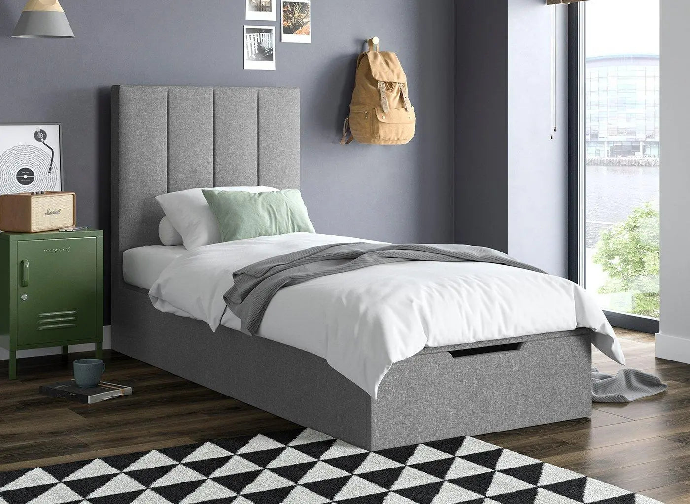 Ealing Ottoman Bed Frame - Silver Dreams