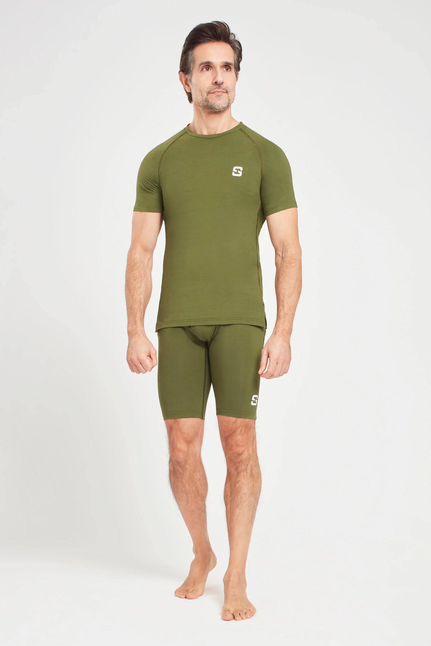 Earth Khaki Mens Gym T-Shirt Sōma Sportswear