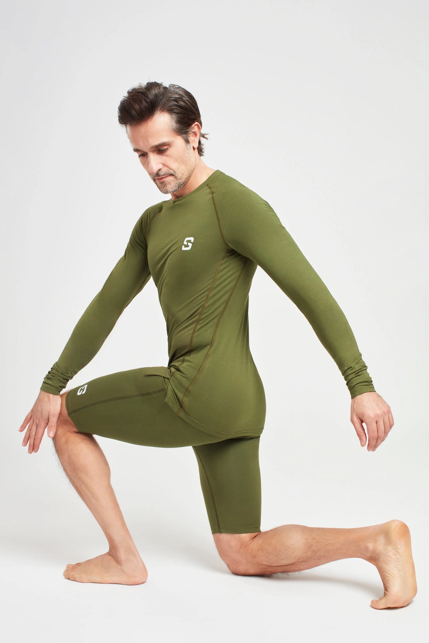 Earth Khaki Mens Long Sleeve Top Sōma Sportswear