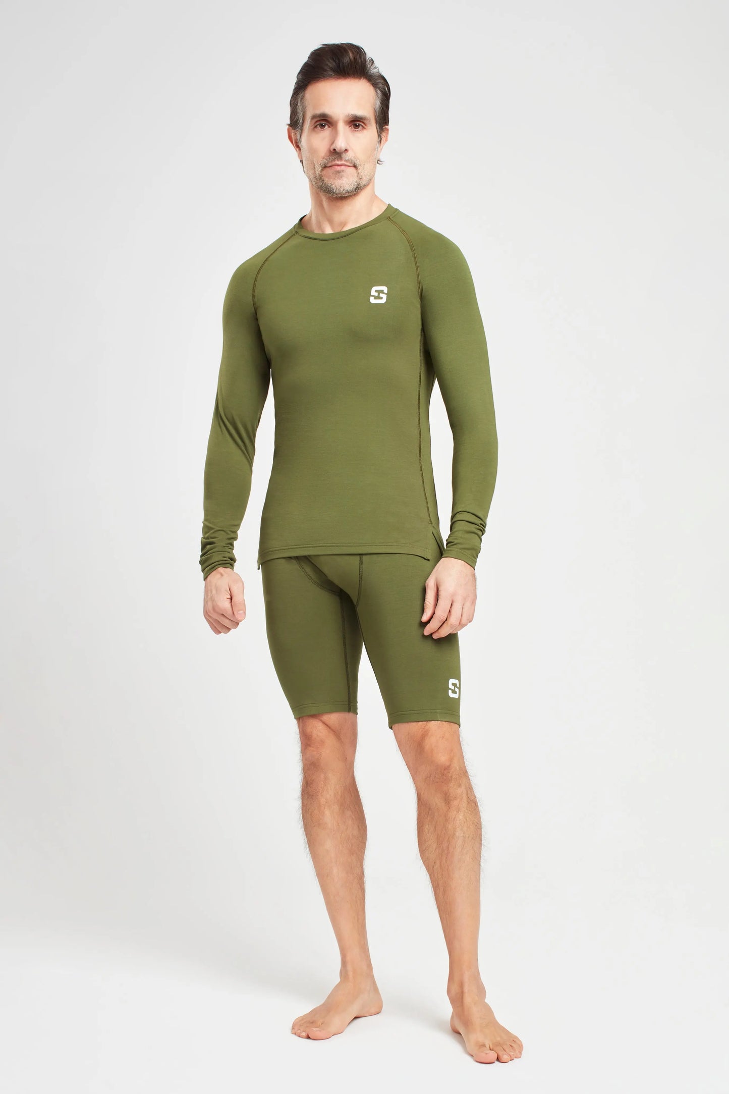 Earth Khaki Mens Long Sleeve Top Sōma Sportswear