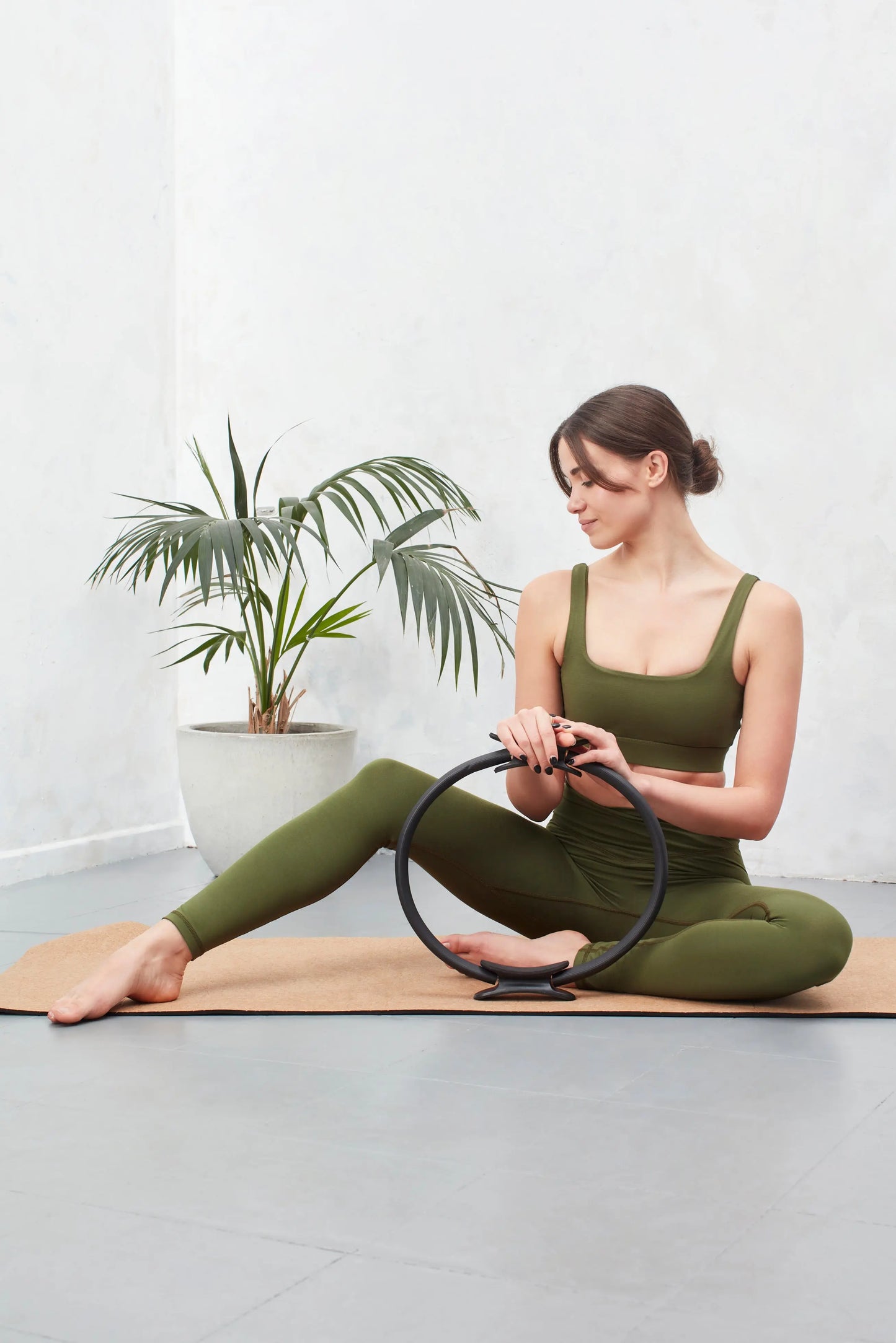 Earth Khaki Square Neck Sports Bra Sōma Sportswear