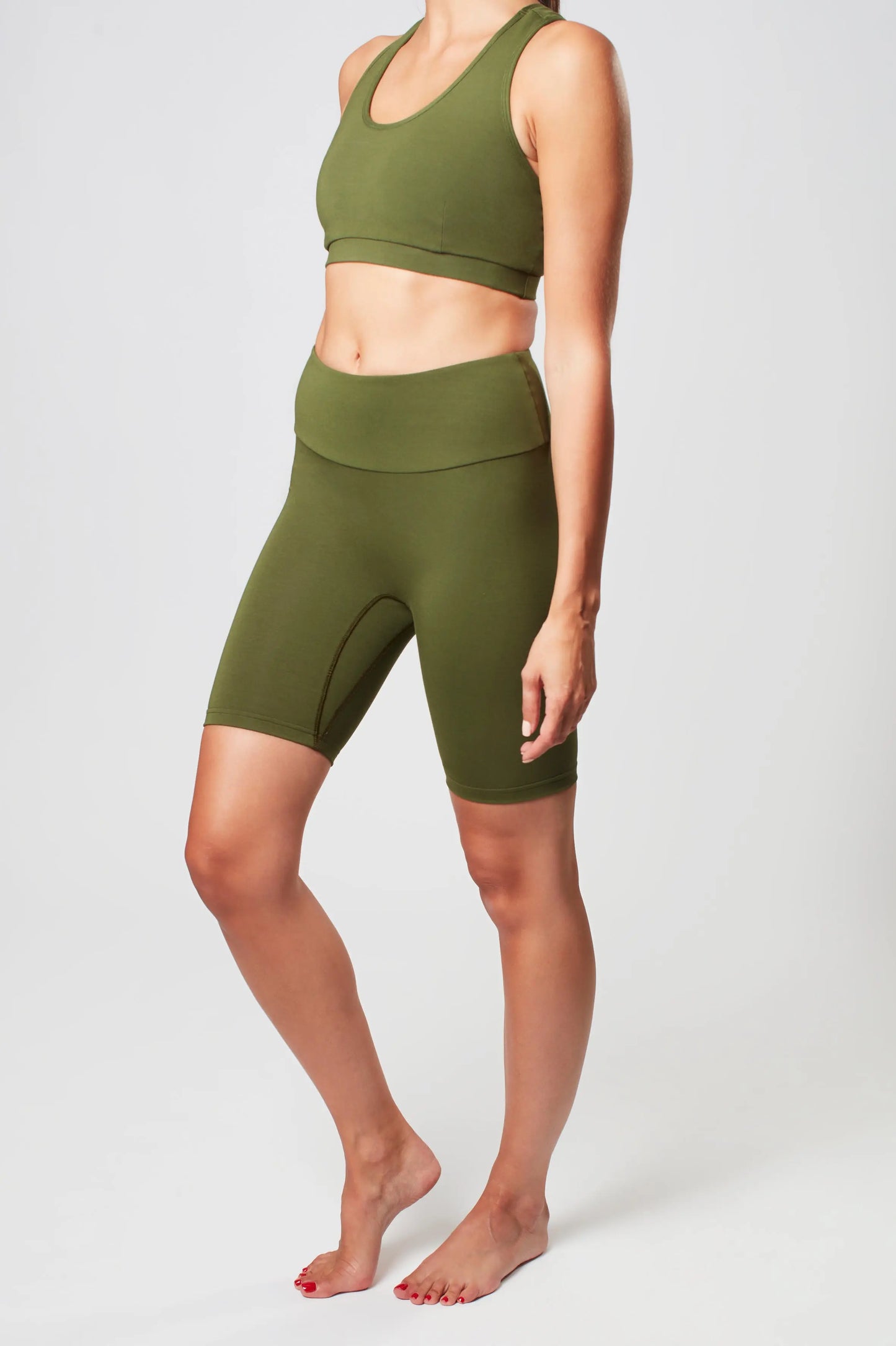 Earth Khaki Women's Biker Shorts Sōma Sportswear