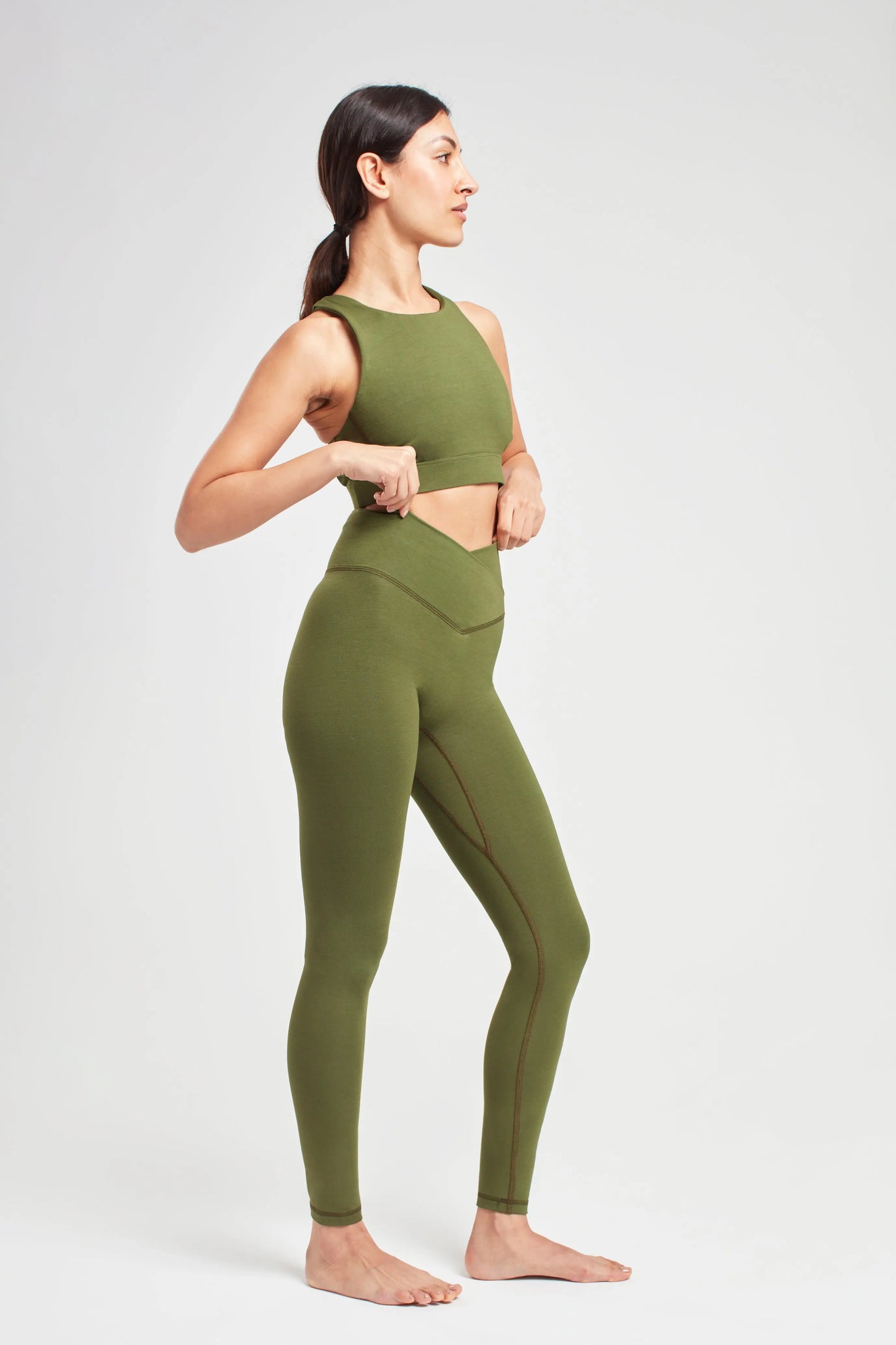 Earth Khaki Wrap Leggings Sōma Sportswear