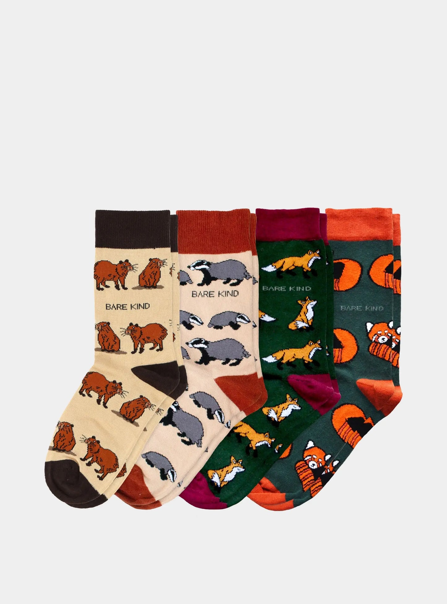 Earthy 4 Pack Bamboo Sock Set Bare Kind