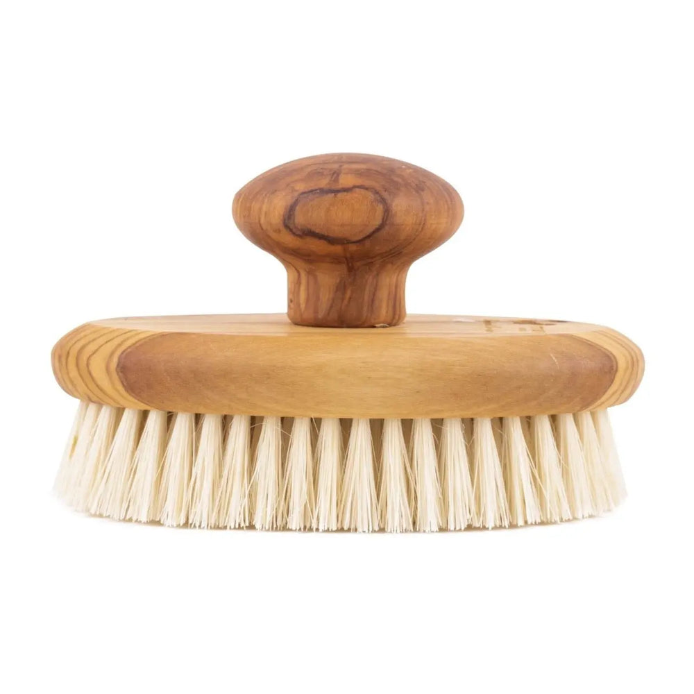 Eco Bath London Natural Sisal Olive Wood Hand Brush - Premium Olive Wood Sisal Hand Brush Eco Bath London