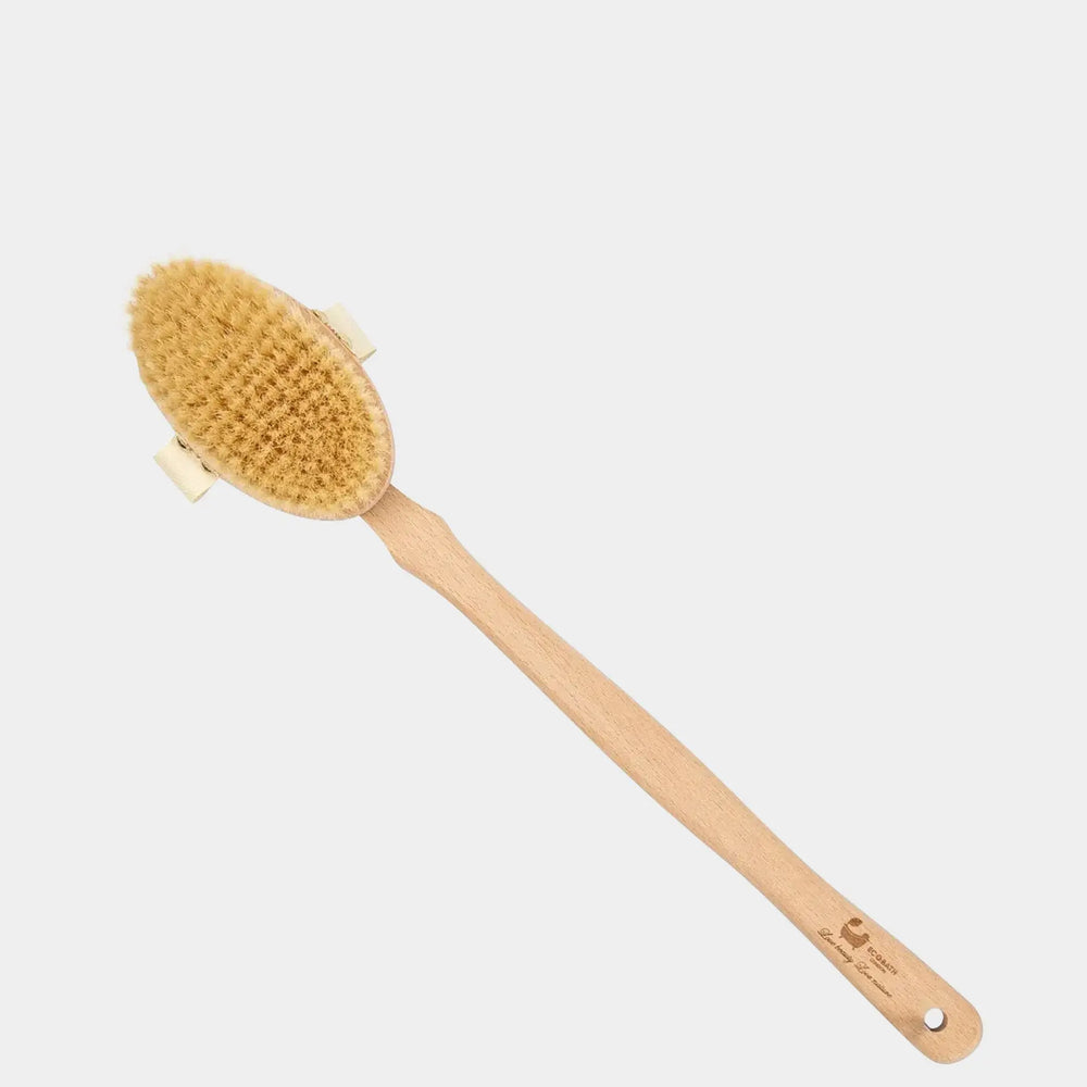 Eco Bath Natural Bristle Body Brush Detachable with Soft Bristles Eco Bath London