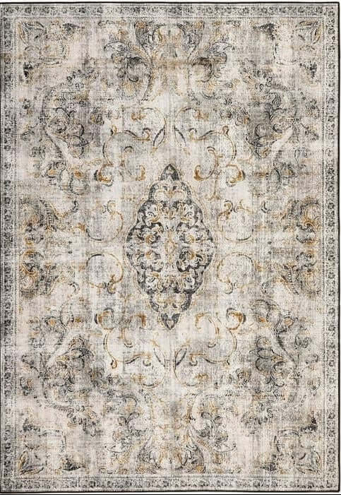 Eco-Washable Cream Rug Vintage Design The Rugs