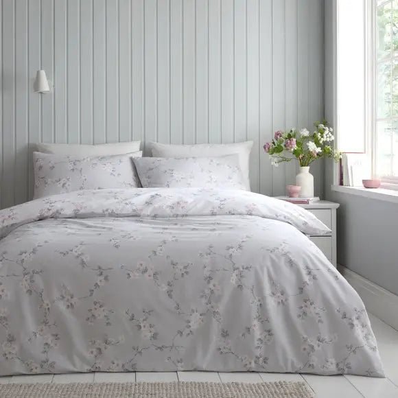 Edith Floral Duvet Cover and Pillowcase Set Dunelm