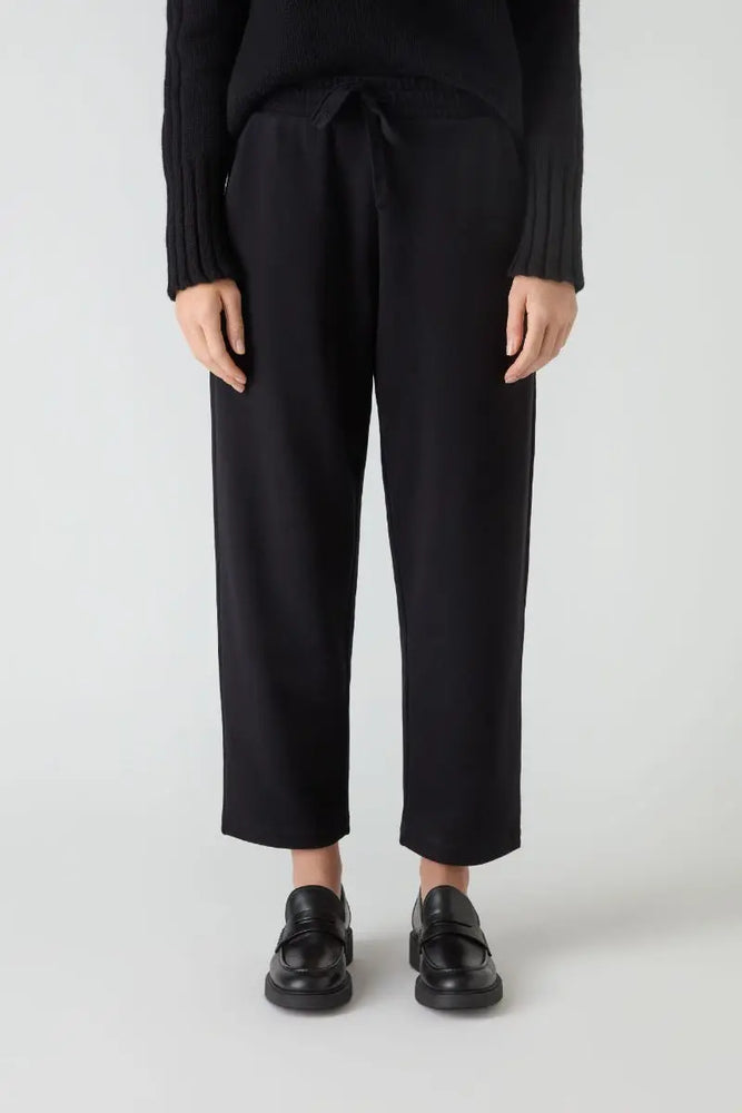 Elara Cotton Jogger - Black Bamford
