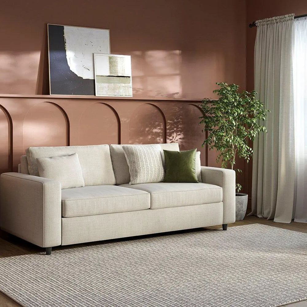Elba 3-Seater Pull-Out Sofa Bed - Cream Dreams