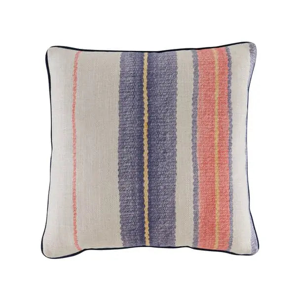 Elbrus Denim, Sustainable Feather, Cushion Linen Blend Stripe Andrew Martin