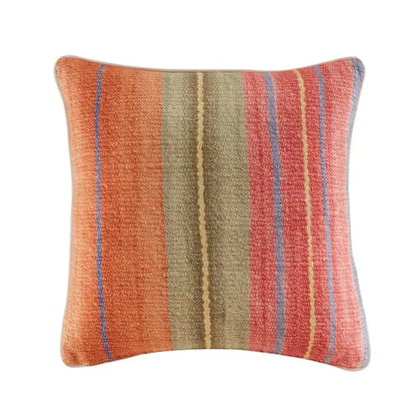 Elbrus Multi, Sustainable Feather, Cushion Linen Blend Stripe Andrew Martin