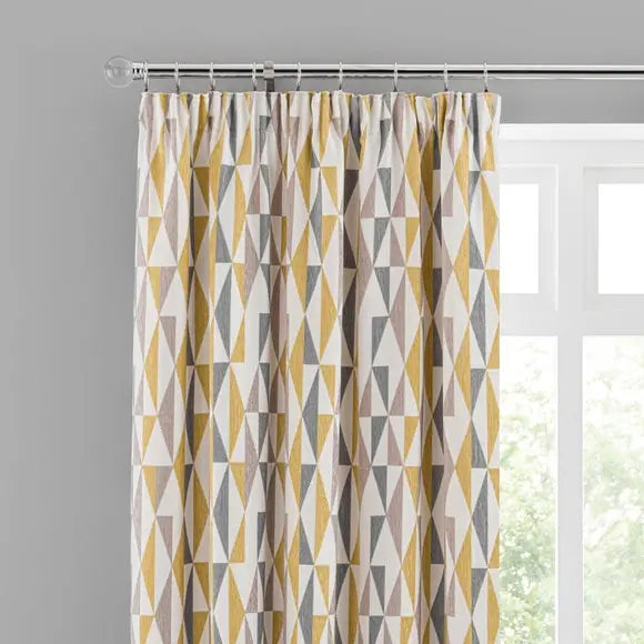 Elements Triangles Pencil Pleat Curtains Dunelm