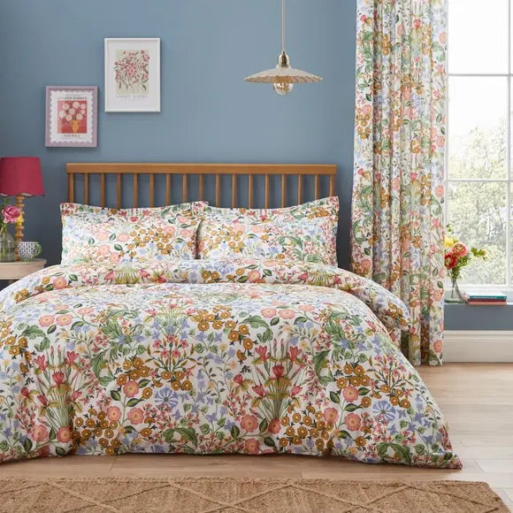 Eliza Botanical Polycotton Duvet Cover & Pillowcase Set Dunelm