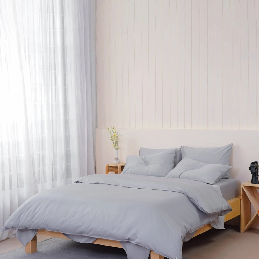 Ella Cotton - Dove Grey Bedding Sheet Story